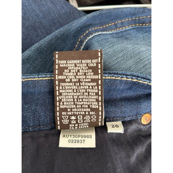 7 For All Mankind Jeans Womens 28x30 Blue Denim Pants Lexie Petite A Pocket 7FAM - Picture 8 of 14